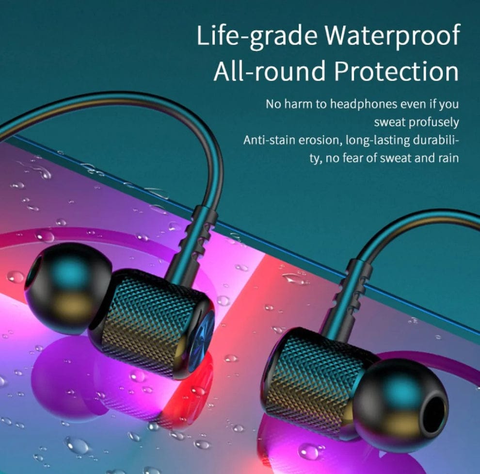Super Sound Wireless Neckband – Bluetooth 5.0 Headphones with Deep Bass, 6-Hour Playtime & Built-in Mic